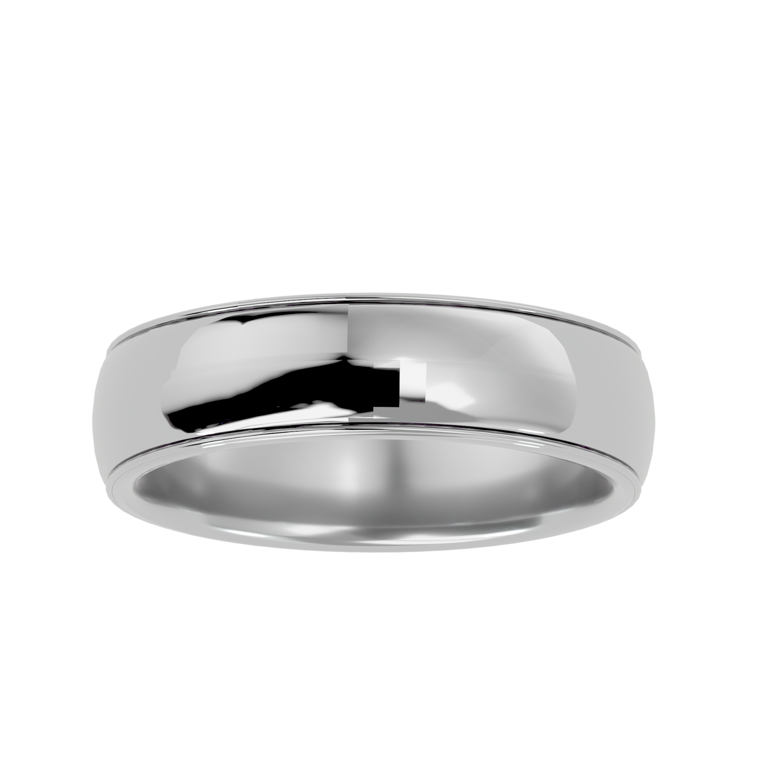 Alessandra Solid Gold Mens Band