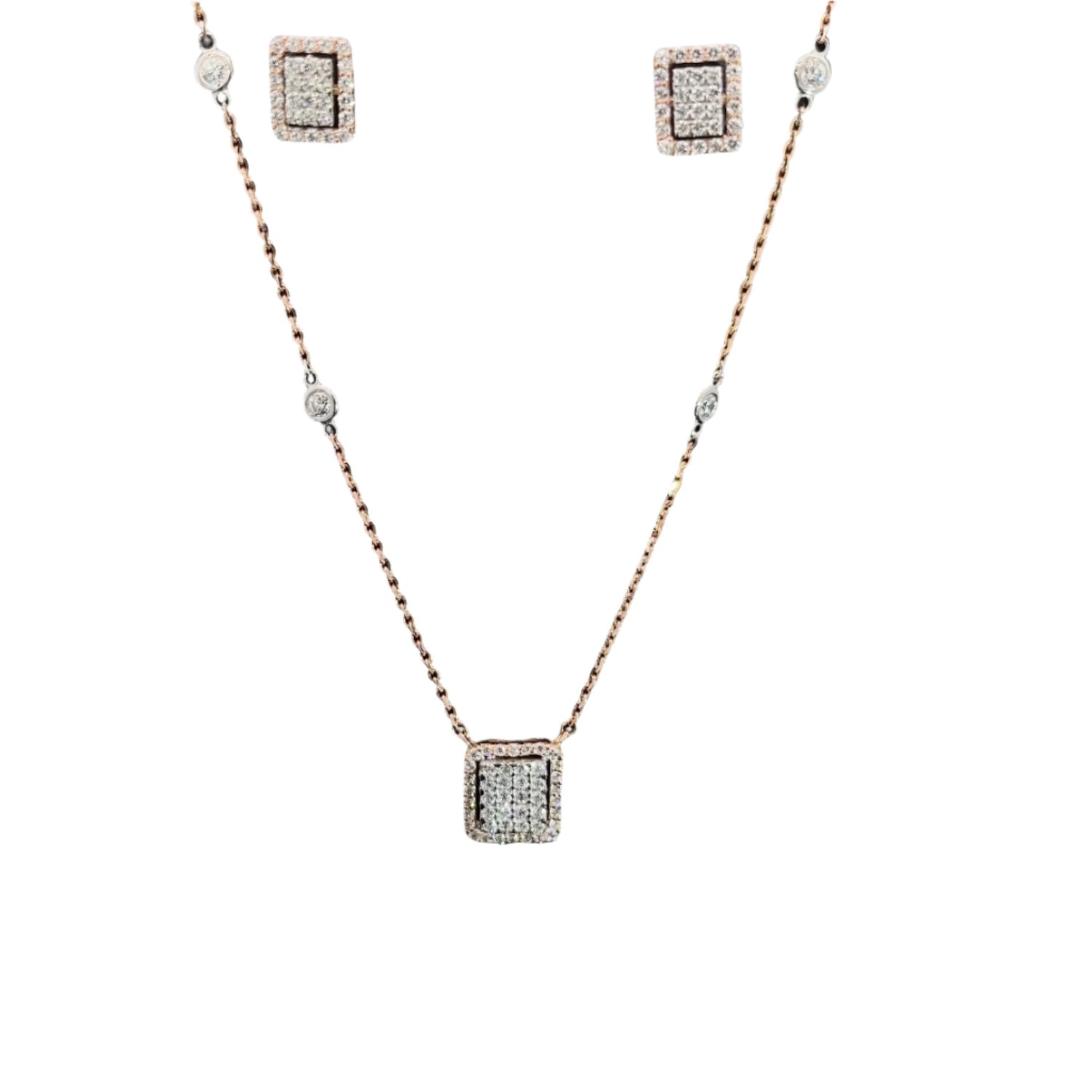 Juliet Diamond Pendant Set