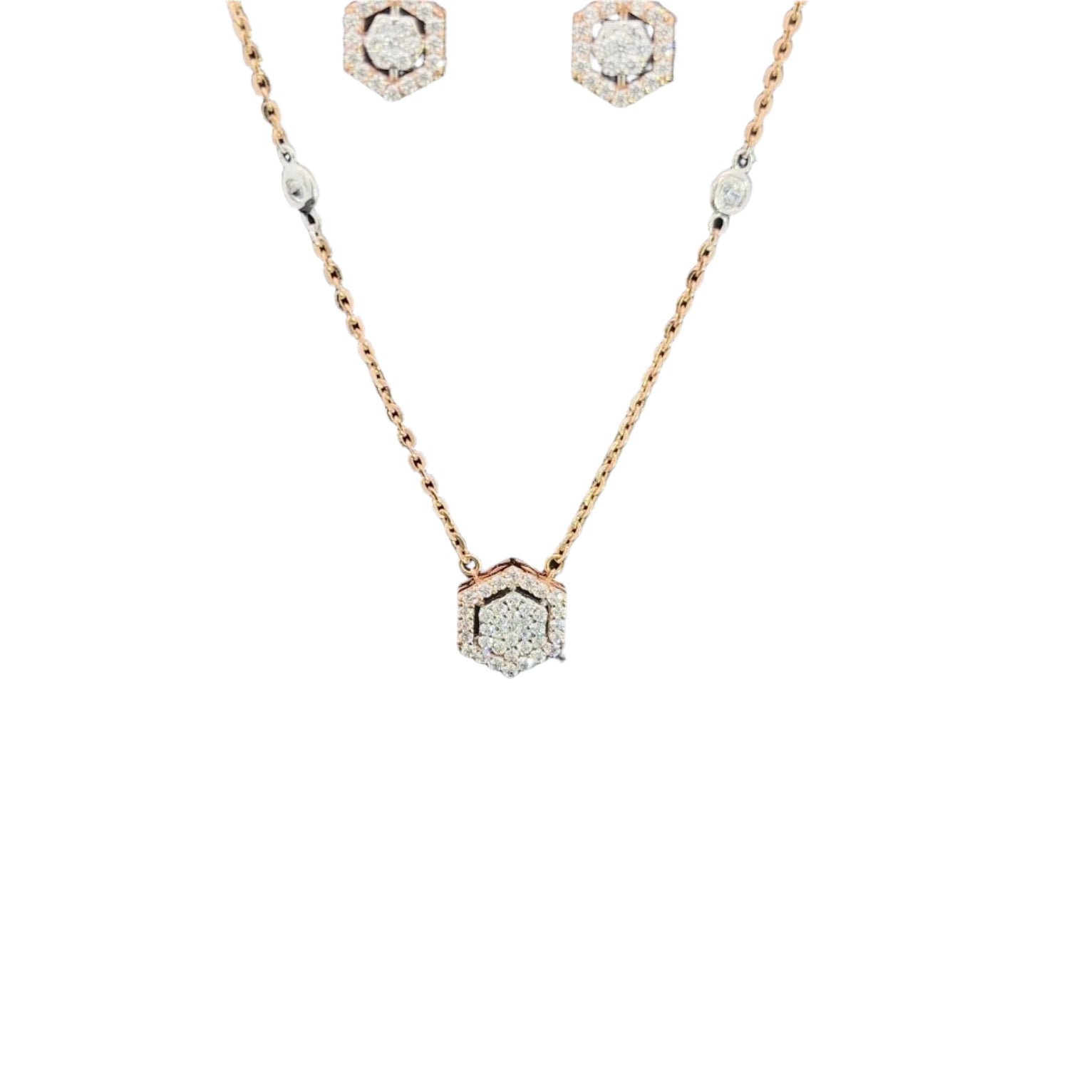 Karine Diamond Pendant Set