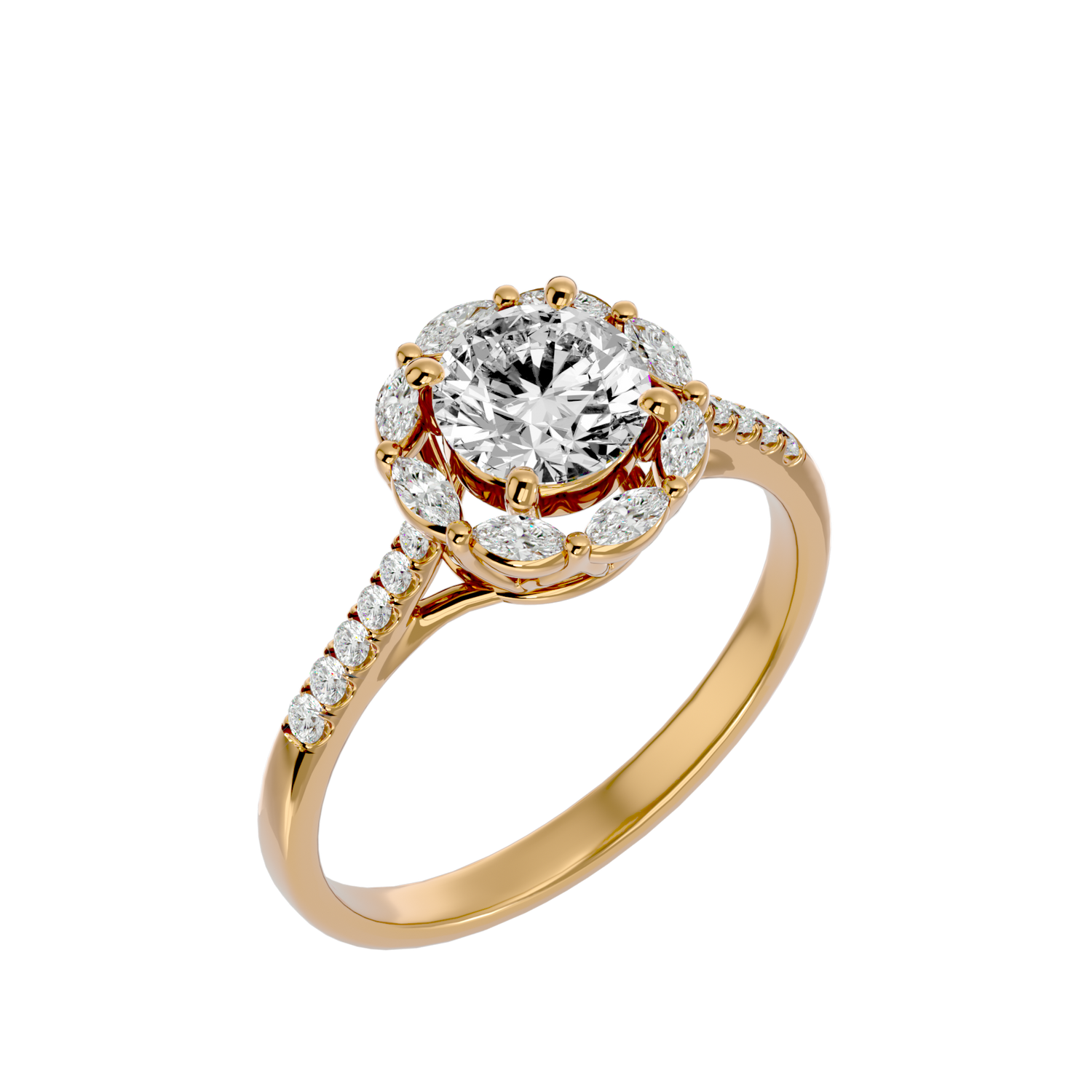Michelle Diamond Halo Ring