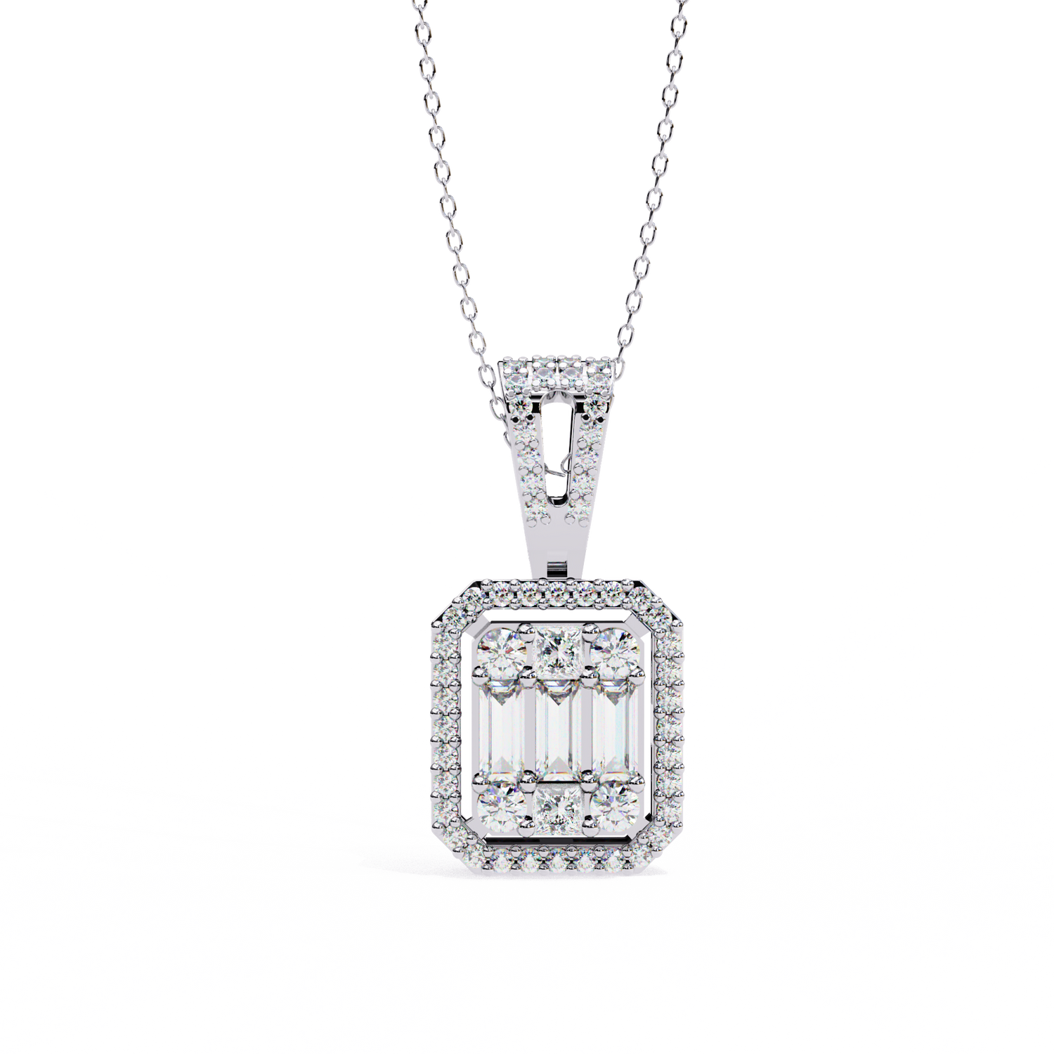 Omega Diamond Pendant