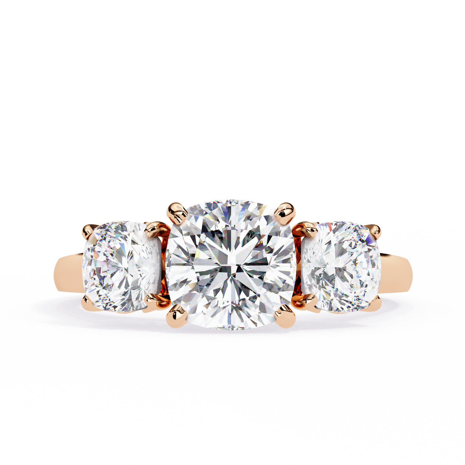 Noelle Three Stone Diamond Ring