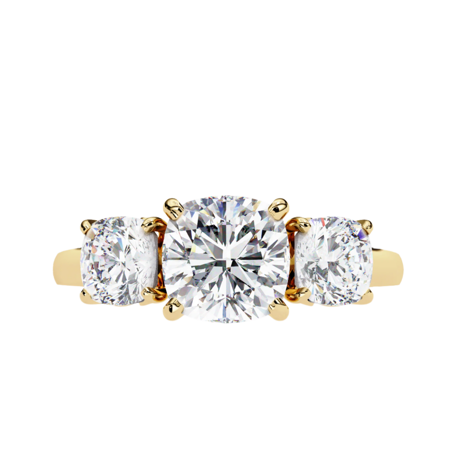 Noelle Three Stone Diamond Ring