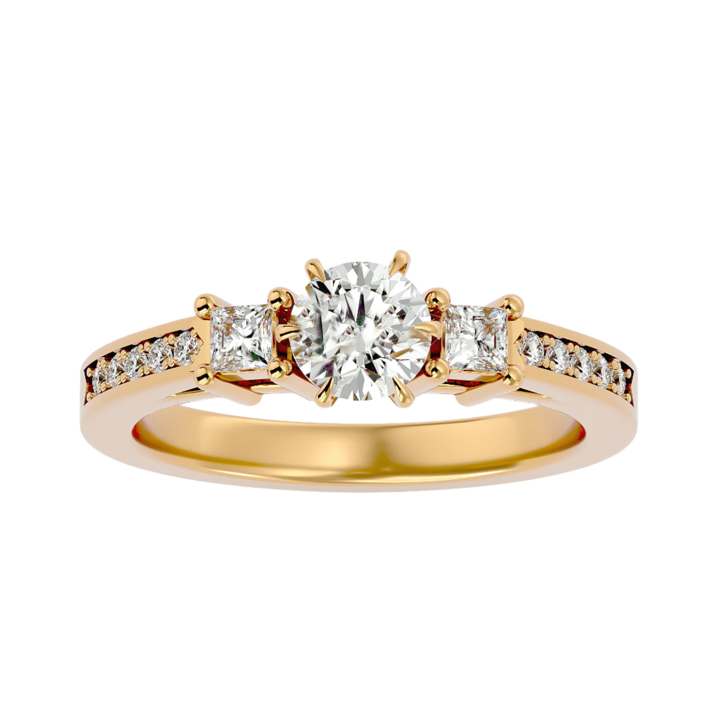 Kendall Diamond Three Stone Ring