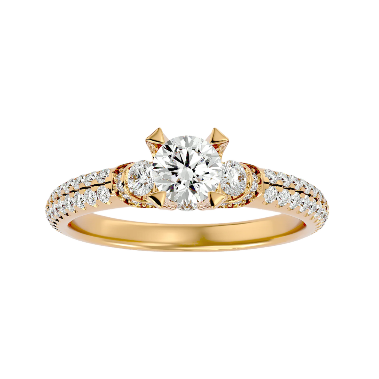 Elaina Diamond Three Stone Ring