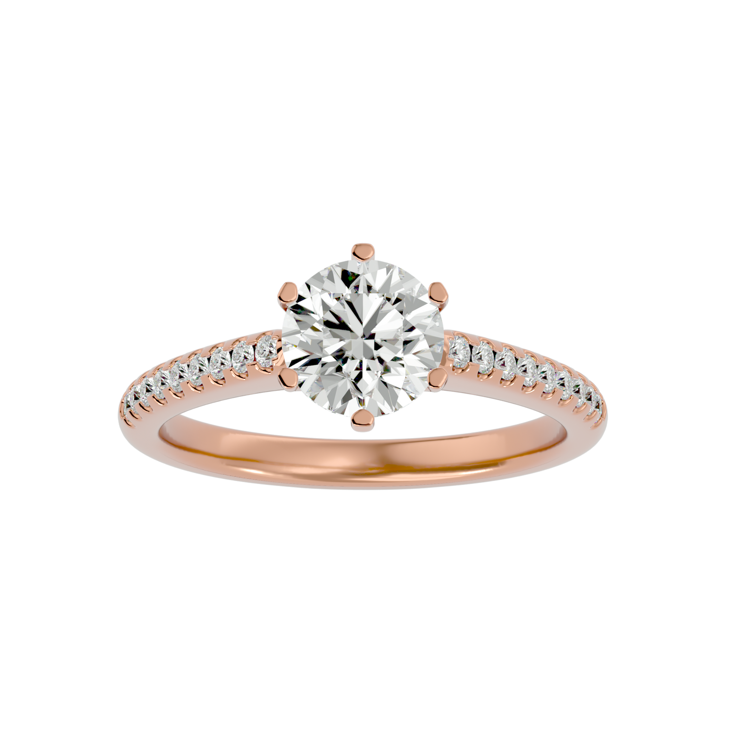 Magnolia Diamond Solitaire Ring