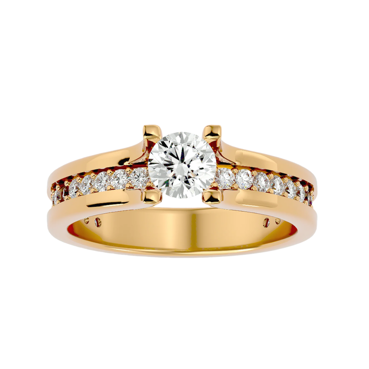 Sage Diamond Solitaire Ring