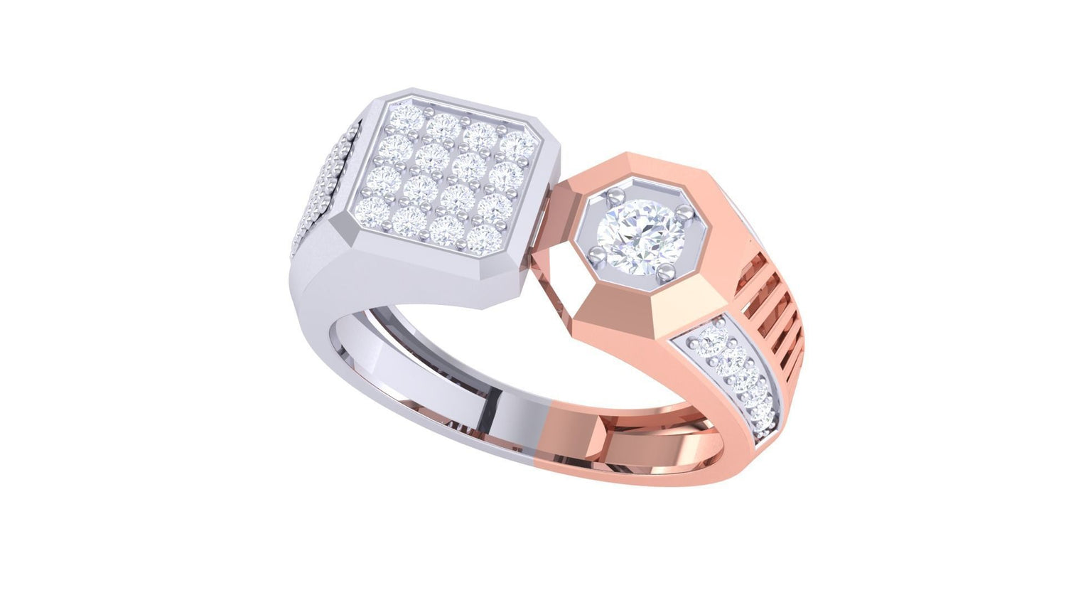 Nathaniel Diamond Mens Ring