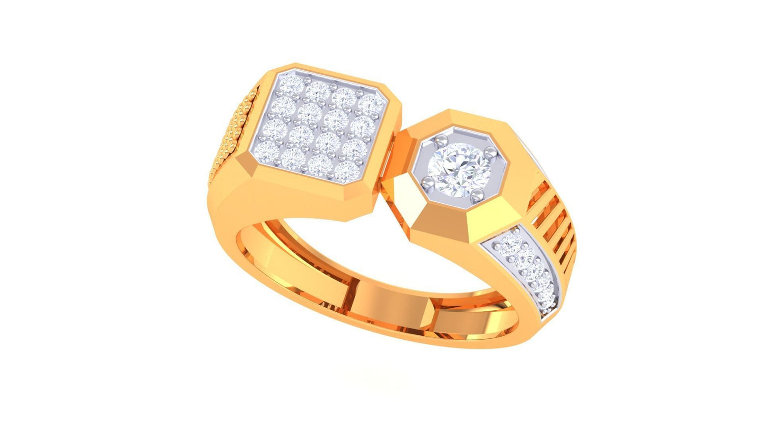 Nathaniel Diamond Mens Ring